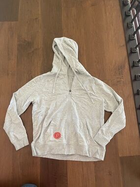 Pure Barre Light Gray Zip-Up Hoodie